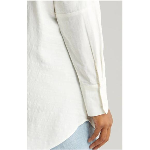 NWT TOPSHOP NORDSTROM Women's Curve Seersucker Button Up Shirt Size 6 - Picture 8 of 8